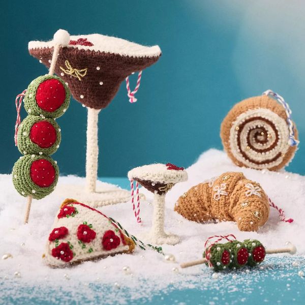 Anthropologie Snacks & Sips Crochet Ornament