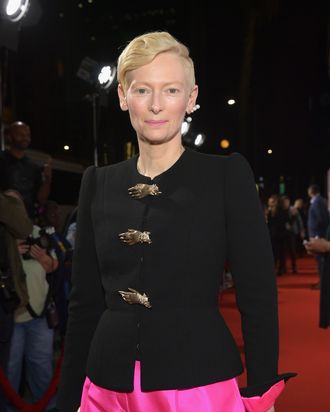 Tilda Swinton at the Amazon premiere of Suspiria.