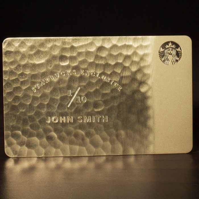 starbucks personalized gold card