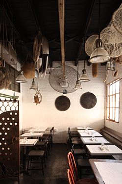 The design of the restaurant is by the artist Paola Citterio, wife of the chef, Massi Milano Nanni.