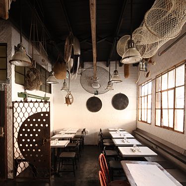 The design of the restaurant is by the artist Paola Citterio, wife of the chef, Massi Milano Nanni.