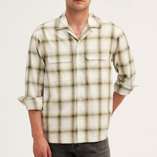 Madewell Camp-Collar Long-Sleeve Shirt in Cotton Blend