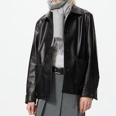 Uniqlo Coated Relaxed Shirt Jacket