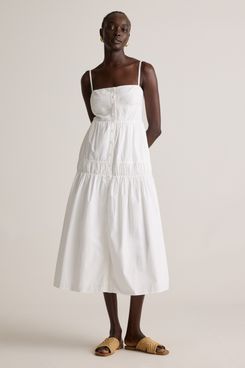 Quince 100% Organic-Cotton-Poplin Spaghetti-Strap Maxi Dress