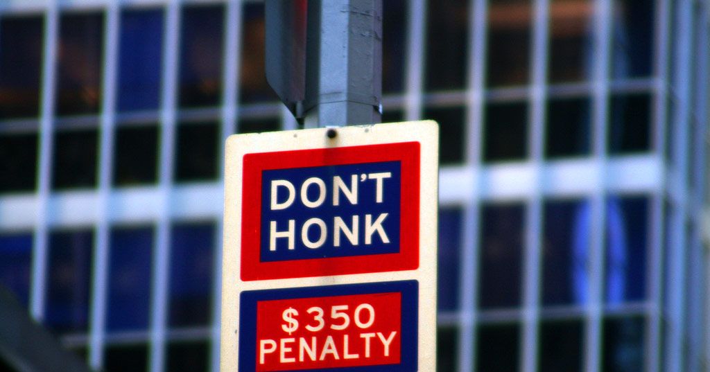 ‘no Honking Signs Deemed Completely Useless