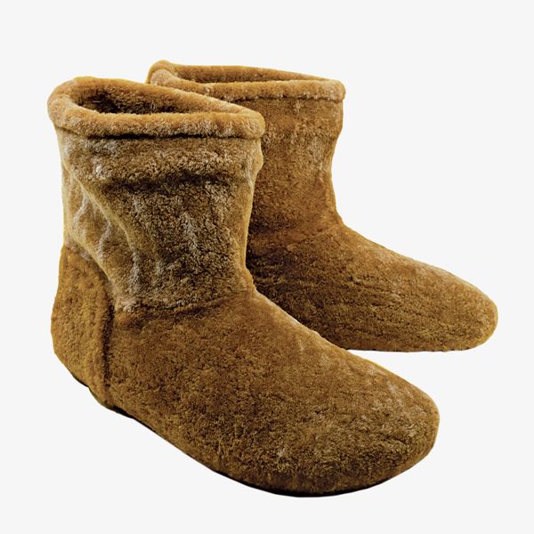 Loewe Cognac Lamb Shearling Lago Boot