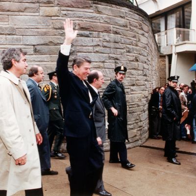 Ronald Reagan Just Before Assassination Attempt