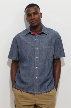 Alex Mill Franklin Short Sleeve Shirt In Chambray