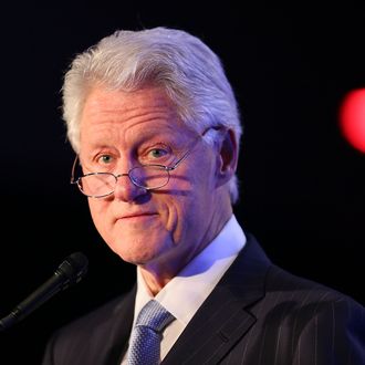 LOS ANGELES, CA - FEBRUARY 07: Former President Bill Clinton attends Will.I.Am's annual TRANS4M Day Conference focusing on TRANS4Ming America in 2013 on February 7, 2013 in Los Angeles, California. (Photo by Joe Scarnici/Getty Images for TRANS4M)