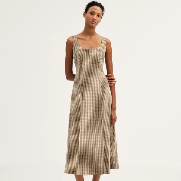 Madewell Seamed Scoopneck Midi Dress
