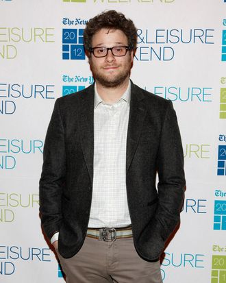 NEW YORK, NY - JANUARY 08: Actor Seth Rogen attends the New York Times TimesTalk during the 2012 NY Times Arts & Leisure weekend at The Times Center on January 8, 2012 in New York City. (Photo by Cindy Ord/Getty Images)