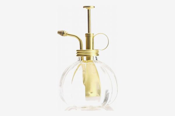Purism Style Plant Mister with Glass Bottle and Brass Sprayer