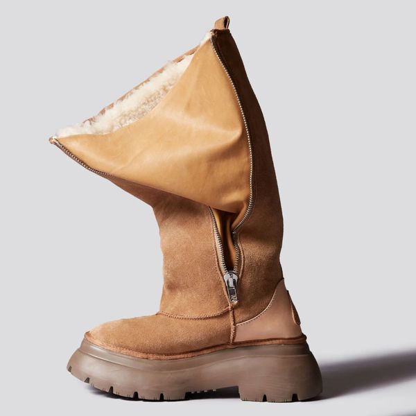 R13 Brown Tall Chunky Shearling Boots