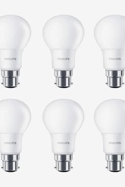 Philips LED B22 Frosted Light Bulbs, 8 W (60 W) - Warm White, Pack of 6 