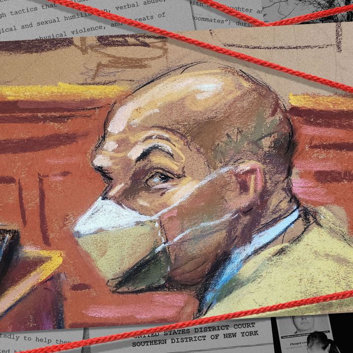 A court sketch of Larry Ray.