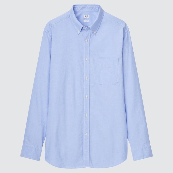 Gnao Mens Oxford Classic Long Sleeve Button Down Dress Shirts 