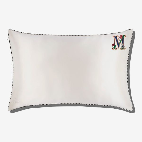 Slip Initial Collection White Queen Zippered Pillowcase