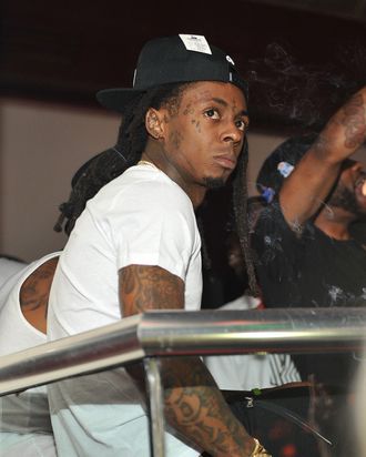 Lil Wayne hosts concert after party at Velvet Room on August 31, 2014 in Chamblee City. 
