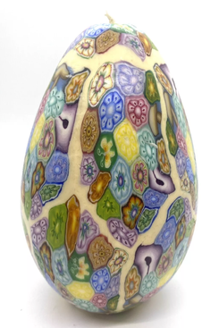 Vintage Millefiori Psychedelic Egg Candle