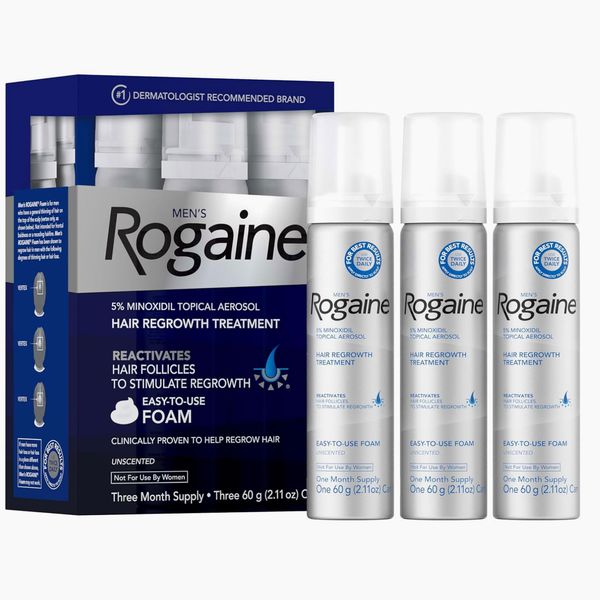 Rogaine Men’s 5% Minoxidil Unscented Foam - 3 Month Supply