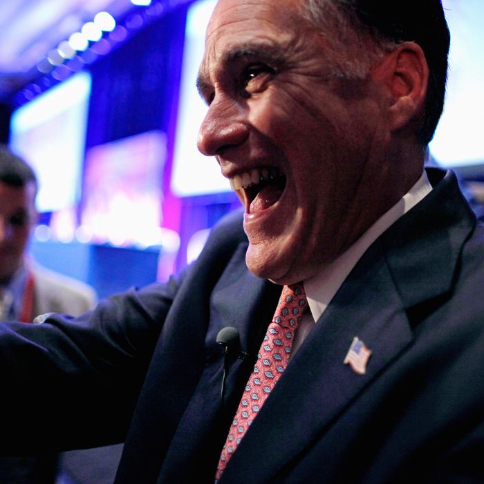 WASHINGTON, DC - FEBRUARY 11: Former Massachusetts Governor Mitt Romney greets supporters after addressing the Conservative Political Action Conference at the Marriott Wardman Park February 11, 2011 in Washington, DC. A dozen potential Republican presidental hopefuls are set to address CPAC, the biggest gathering of conservative activists in the country. (Photo by Chip Somodevilla/Getty Images) *** Local Caption *** Mitt Romney
