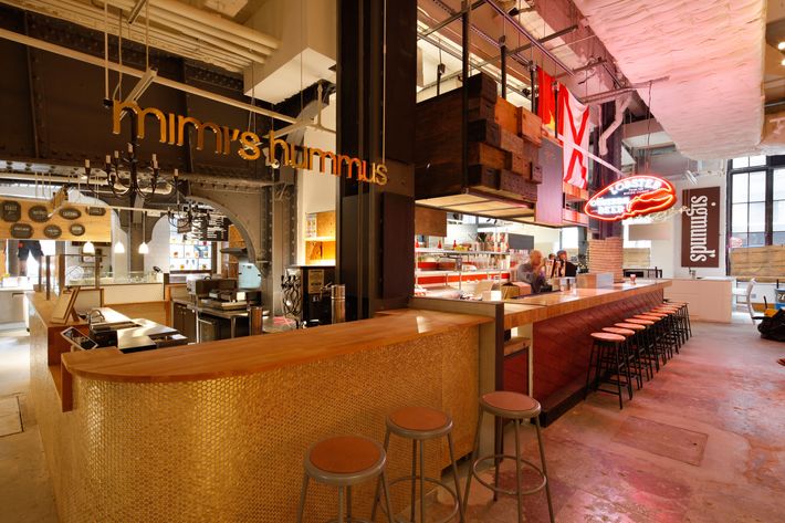 This is the first Manhattan location of Mimi's Hummus.