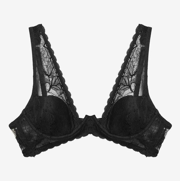 Fleur du Mal Gardenia Lace Overlay Demi Bra