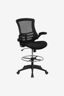 Flash Furniture Mid-back Black Mesh Ergonomic Drafting Chair