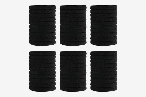 YMHPRIDE Soft Elastic Black Thick Hair Bands (60 pieces)