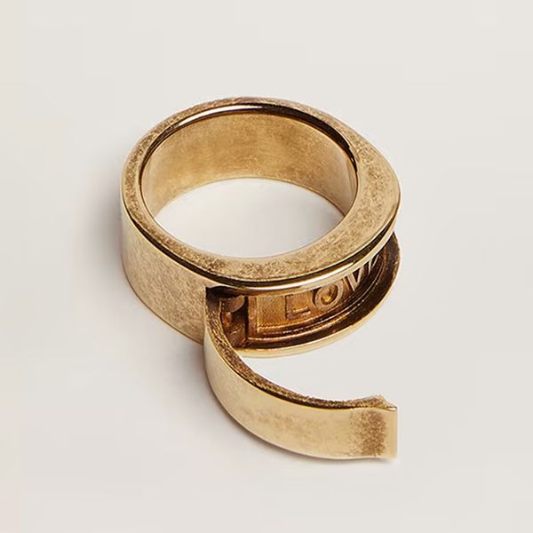 Golden Goose Ring in Old Gold Color With Hidden Message