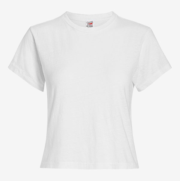 women's white stretch t shirt