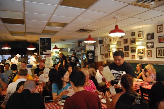 Inside the old Grimaldi's, before it moved its current corner in Dumbo.