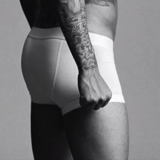 David Beckham in his underwear.