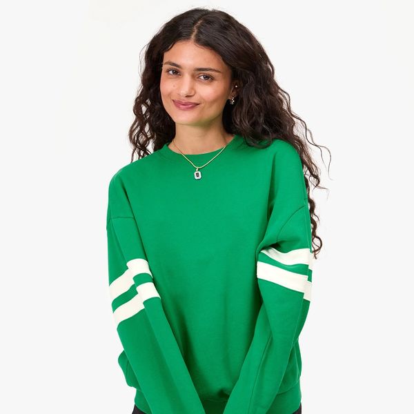 Clare V. Oversized Varsity Sweatshirt