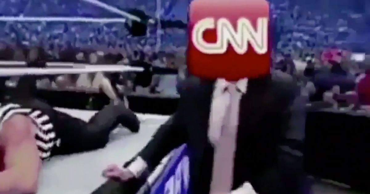 Cnnblackmail Erupts Over Hanassholesolo Trump Wrestling Gif