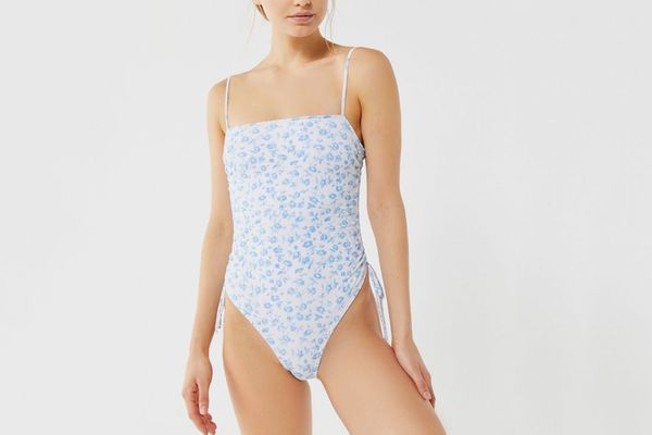 Laura Ashley UO Exclusive Betty Floral Cinched One-Piece Swimsuit