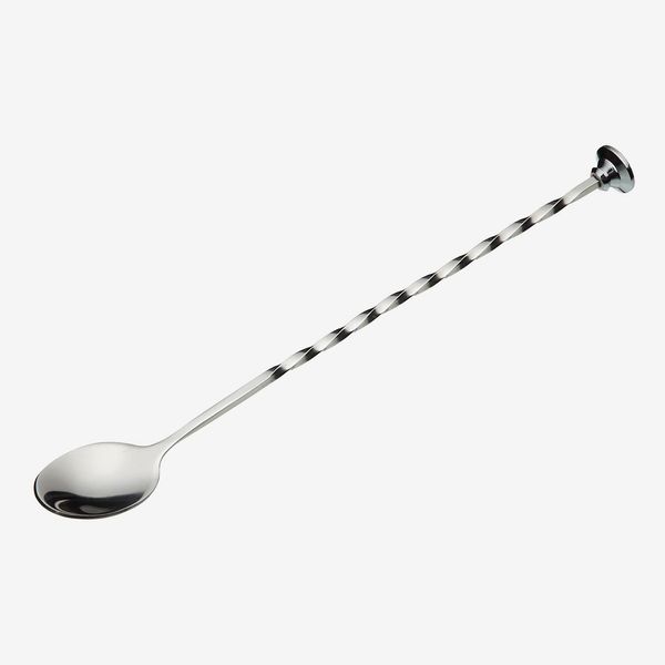 BarCraft Cocktail Mixer Spoon with Built-In Muddler
