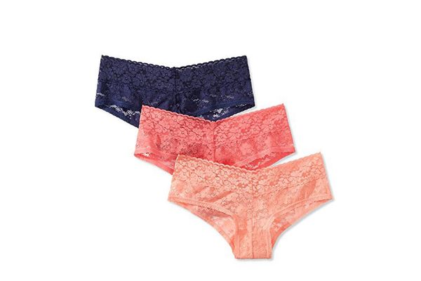 Mae Women’s Lace Cheeky Hipster Panty, 3 Pack