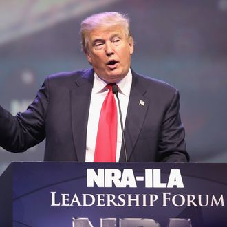 Donald Trump speaks at the National Rifle Association's NRA-ILA Leadership Forum