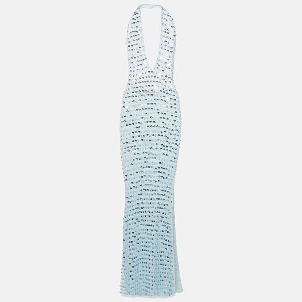 Aya Muse Enodia Sequined Halterneck Maxi Dress