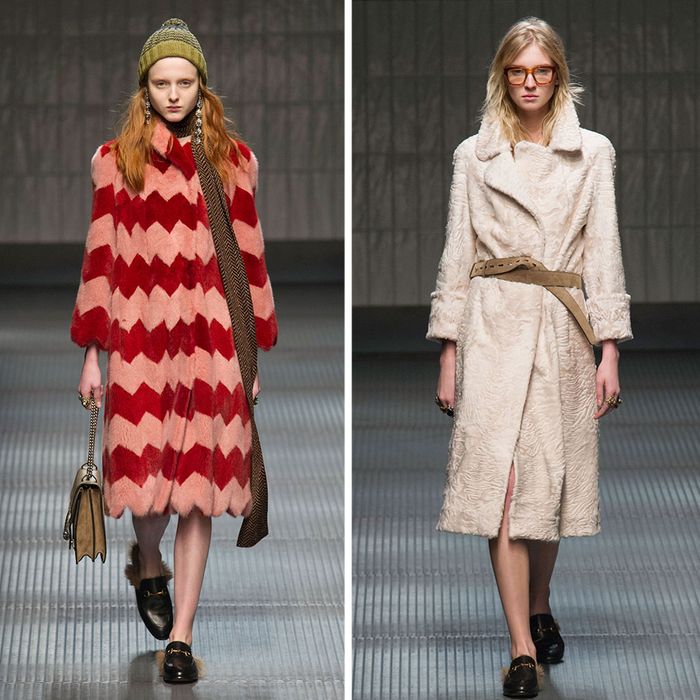 Looks from Gucci's fall 2015 collection.