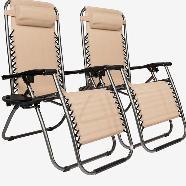 Segmart Zero Gravity Folding Lounge Chairs, Set of 2, Khaki