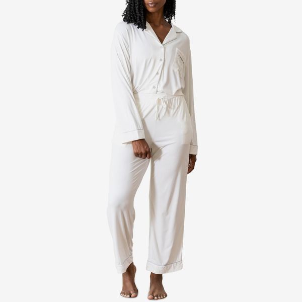 Cozy Earth Bamboo Stretch-Knit Long Sleeve Pajama Set