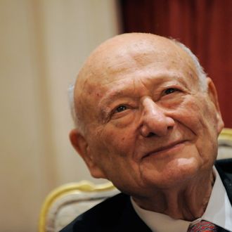 Former New York City Mayor Ed Koch attends the celebration of his 85th Birthday at the Bryan Cave LLP Celebration at the St. Regis Hotel on November 18, 2009 in New York City. 