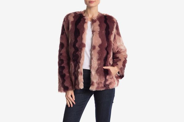 Sam Edelman Ombre Short Chubby Faux Fur Jacket