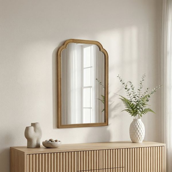 Winston Porter Ancalin Wood Accent Wall Mirror