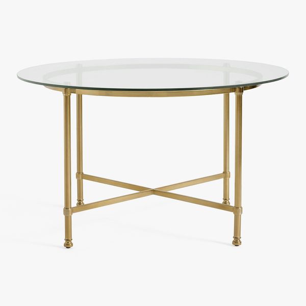 Pottery Barn Everson Round Metal Pedestal Table