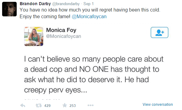 Monica Foy, the Victim of a Terrifying Right-Wing Internet-Shaming