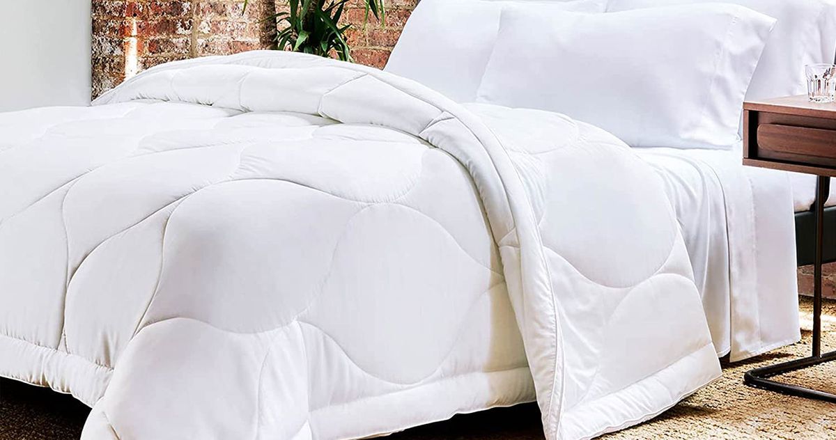 Down Alternative Comforter White Blanket for King Size Bed 