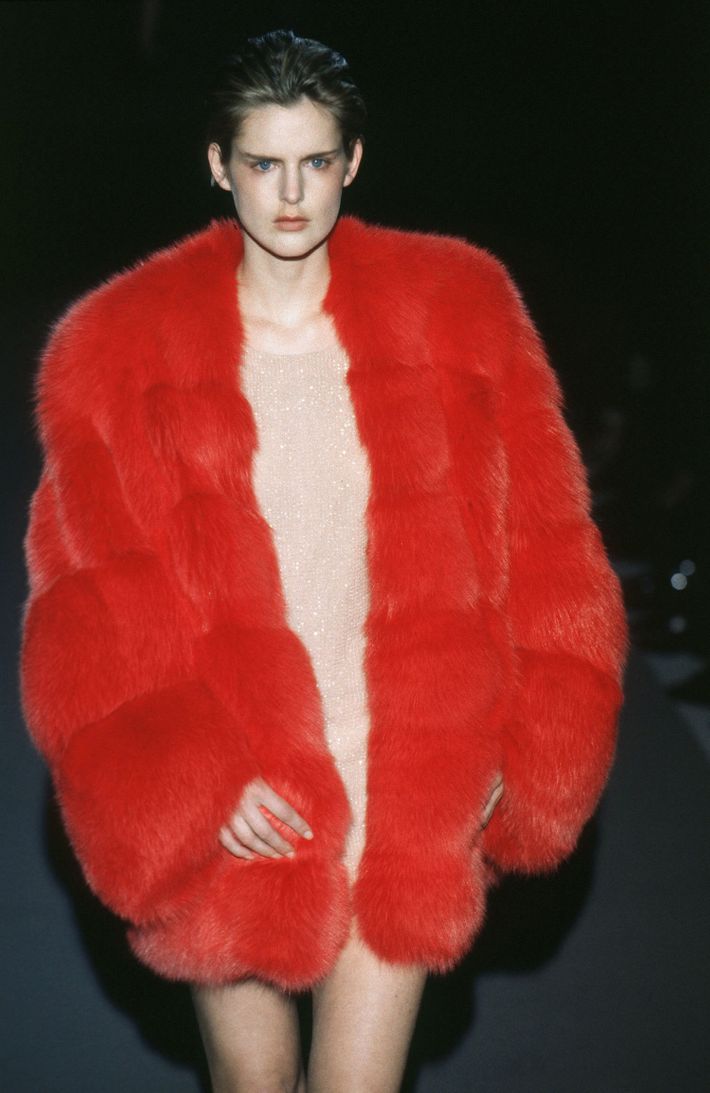 Gucci Fall 1996 Runway Faux Fur Coat